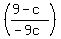 %28%289-c%29%2F%28-9c%29%29
