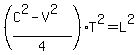 %28%28C%5E2-V%5E2%29%2F4%29T%5E2=L%5E2