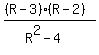 %28%28R-3%29%28R-2%29%29%2F%28R%5E2+-4%29
