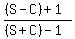 %28%28S-C%29+%2B+1%29%2F%28%28S%2BC%29-1%29