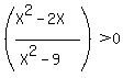 %28%28X%5E2-2X%29%2F%28X%5E2-9%29%29%3E0