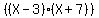 %28%28X-3%29%2A%28X%2B7%29%29