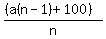 %28%28a%28n-1%29%2B100%29%29%2Fn