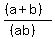 %28%28a%2Bb%29%29%2F%28%28ab%29%29