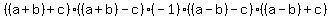 %28%28a%2Bb%29%2Bc%29%28%28a%2Bb%29-c%29%28-1%29%28%28a-b%29-c%29%28%28a-b%29%2Bc%29