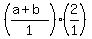 %28%28a%2Bb%29%2F1%29%2A%282%2F1%29