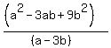 %28%28a%5E2-+3ab+%2B+9b%5E2%29%29%2F%28%28a-3b%29%29