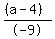 %28%28a+-+4%29%29%2F-9