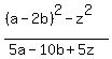 %28%28a-2b%29%5E2-z%5E2%29%2F%285a-10b%2B5z%29