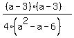 %28%28a-3%29%28a-3%29%29%2F%284%28a%5E2-a-6%29%29