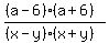 %28%28a-6%29%28a%2B6%29%29%2F%28%28x-y%29%28x%2By%29%29