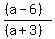 %28%28a-6%29%29%2F%28%28a%2B3%29%29
