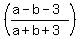%28%28a-b-3%29%2F%28a%2Bb%2B3%29%29