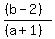 %28%28b-2%29%29%2F%28%28a%2B1%29%29