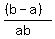 %28%28b-a%29%29%2F%28ab%29