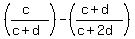 %28%28c%29%2F%28c%2Bd%29%29-%28%28c%2Bd%29%2F%28c%2B2d%29%29