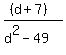 %28%28d%2B7%29%29%2F%28d%5E2-49%29
