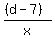 %28%28d-7%29%29%2Fx