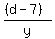 %28%28d-7%29%29%2Fy