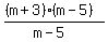 %28%28m%2B3%29%28m-5%29%29%2F%28m-5%29