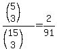 %28%28matrix%282%2C1%2C5%2C3%29%29%29%2F%28%28matrix%282%2C1%2C15%2C3%29%29%29++=2%2F91