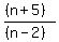 %28%28n%2B5%29%29%2F%28%28n-2%29%29