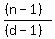 %28%28n-1%29%29%2F%28%28d-1%29%29