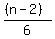 %28%28n-2%29%29%2F6%29k