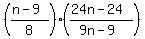 %28%28n-9%29%2F8%29+%2A+%28%2824n-24%29%2F%289n-9%29%29