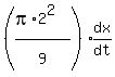 %28%28pi%2A2%5E2%29%2F9%5E%22%22%29expr%28dx%2Fdt%29