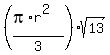 %28%28pi%2Ar%5E2%29%2F3%29%2Asqrt%2813%29