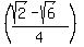 %28%28sqrt%282%29+-+sqrt%286%29%29%2F4%29