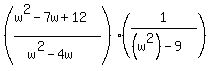 %28%28w%5E2+-+7w%2B12%29%2F%28w%5E2-4w%29%29%2A%281%2F%28%28w%5E2%29-9%29%29+