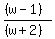 %28%28w-1%29%29%2F%28%28w%2B2%29%29