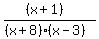 %28%28x%2B1%29%29%2F%28%28x%2B8%29%28x-3%29%29