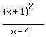 %28%28x%2B1%29%5E2%29%2F%28x-4%29