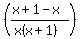 %28%28x%2B1-x%29%2F%28x%28x%2B1%29%29%29+
