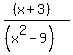 %28%28x%2B3%29%29%2F%28%28x%5E2-9%29%29