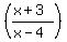 %28%28x%2B3%29%2F%28x-4%29%29