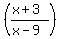 %28%28x%2B3%29%2F%28x-9%29%29