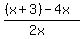 %28%28x%2B3%29-4x%29%2F%282x%29