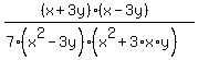 %28%28x%2B3y%29%28x-3y%29%29%2F%287%28x%5E2-3y%29%2A%28x%5E2%2B3%2Ax%2Ay%29%29