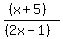 %28%28x%2B5%29%29%2F%28%282x-1%29%29