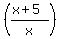 %28%28x%2B5%29%2Fx%29