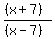 %28%28x%2B7%29%29%2F%28%28x-7%29%29