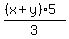 %28%28x%2By%295%29%2F3