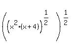%28%28x%5E2%28x%2B4%29%29%5E%281%2F2%29%29%5E%281%2F2%29