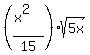 %28%28x%5E2%29%2F15%29sqrt%285x%29
