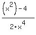 %28%28x%5E2%29-4%29%2F2x%5E4