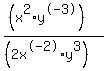 %28%28x%5E2%2Ay%5E-3%29%29%2F%28%282x%5E-2%2Ay%5E3%29%29